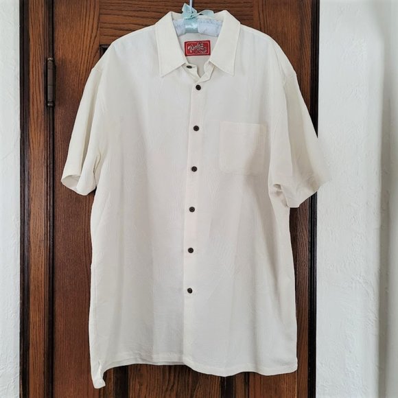 Woody's Retro Lounge Other - Woody's Retro Lounge Men's Button Short Sleeve Shirt Off White XXL